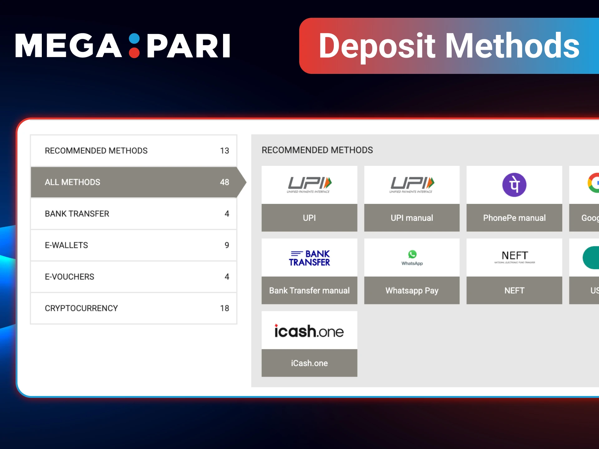 Top up your account and get ready for takeoff with MegaPari.