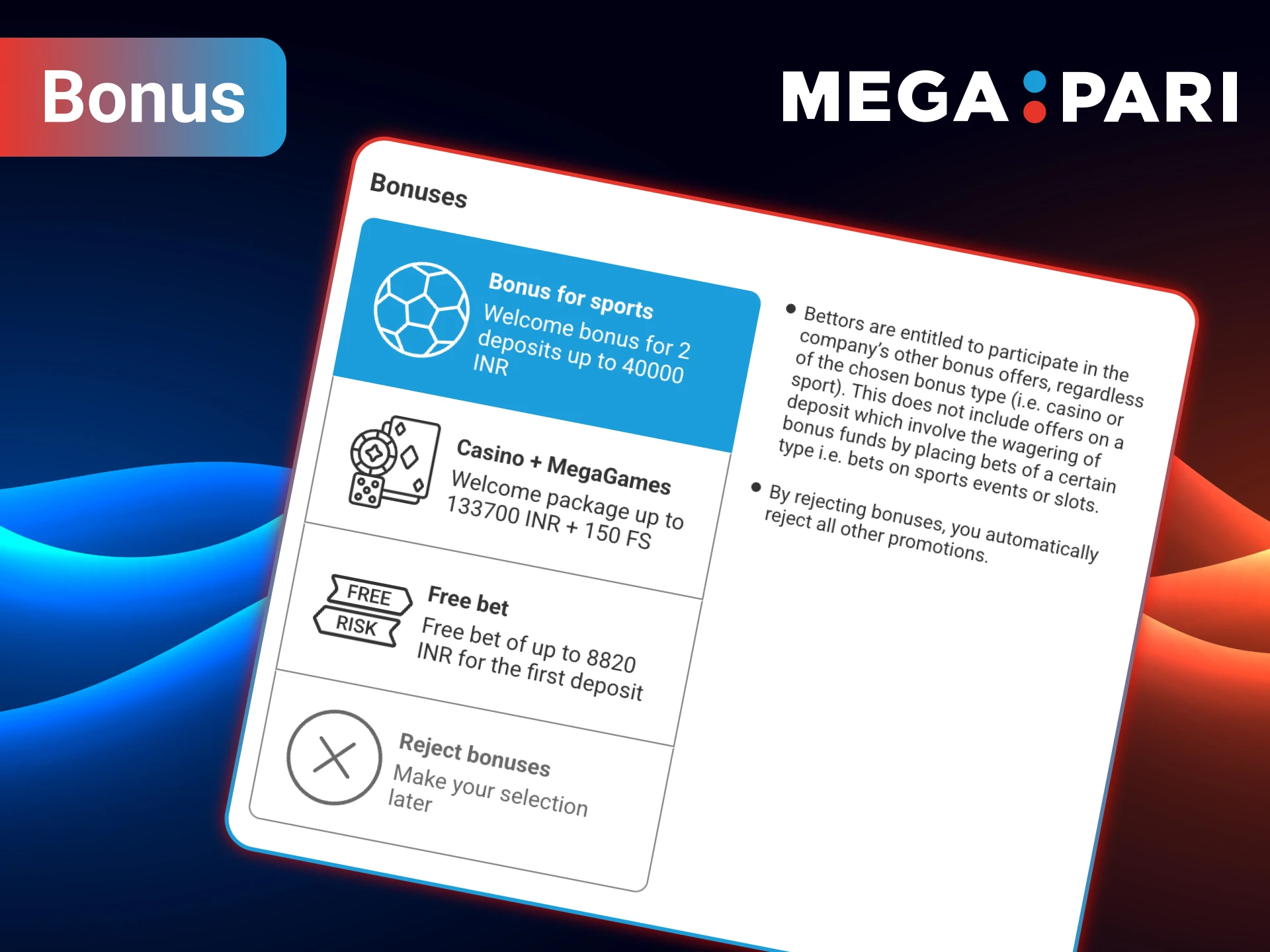 Grab your deposit bonus instantly at MegaPari.