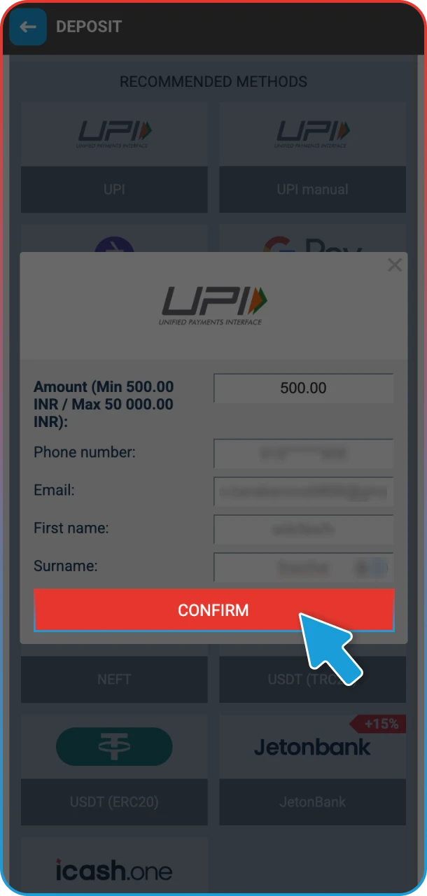 Quickly confirm your transaction and start playing at MegaPari.
