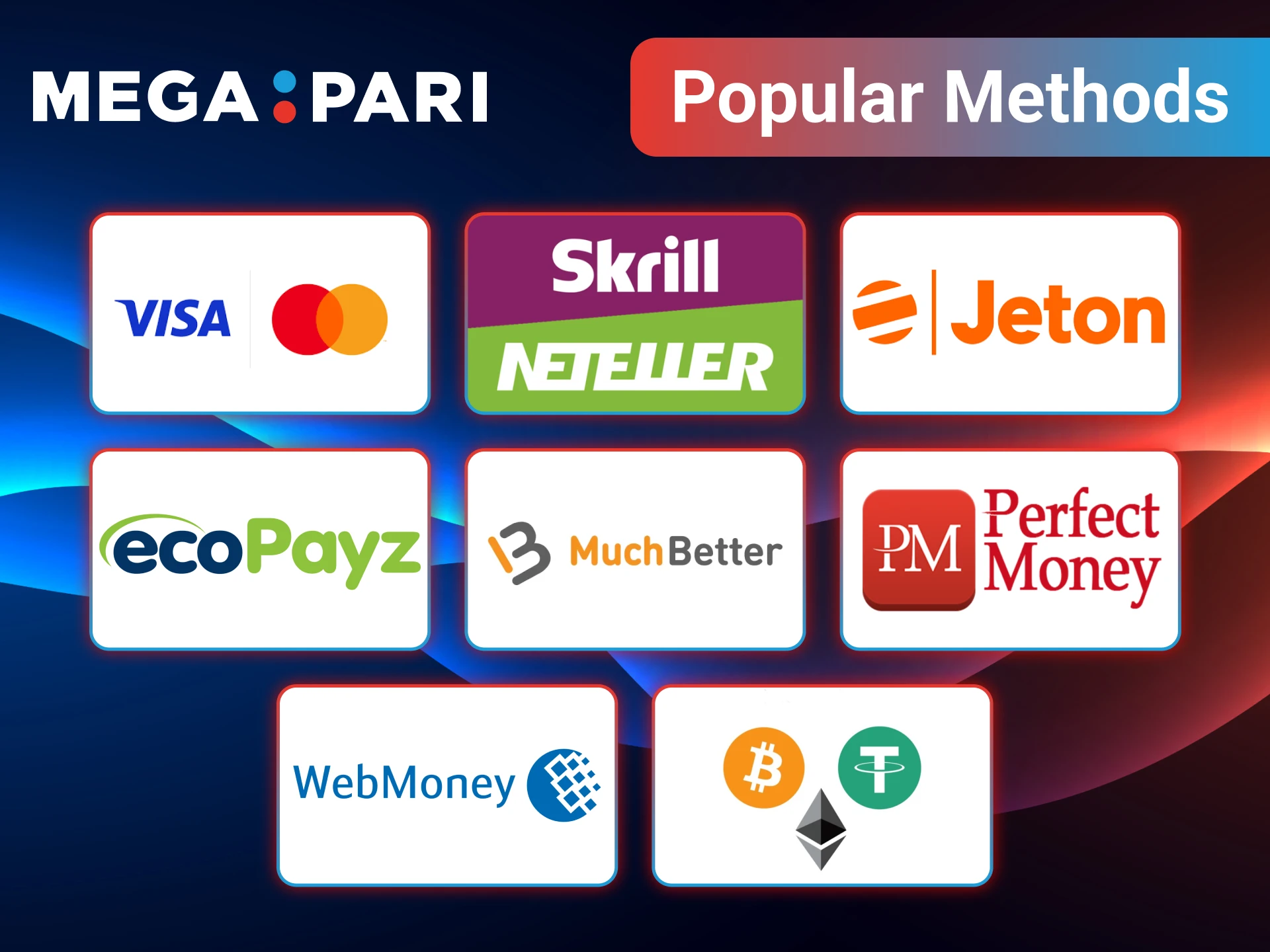 Check out our top payment options and start your MegaPari journey today.