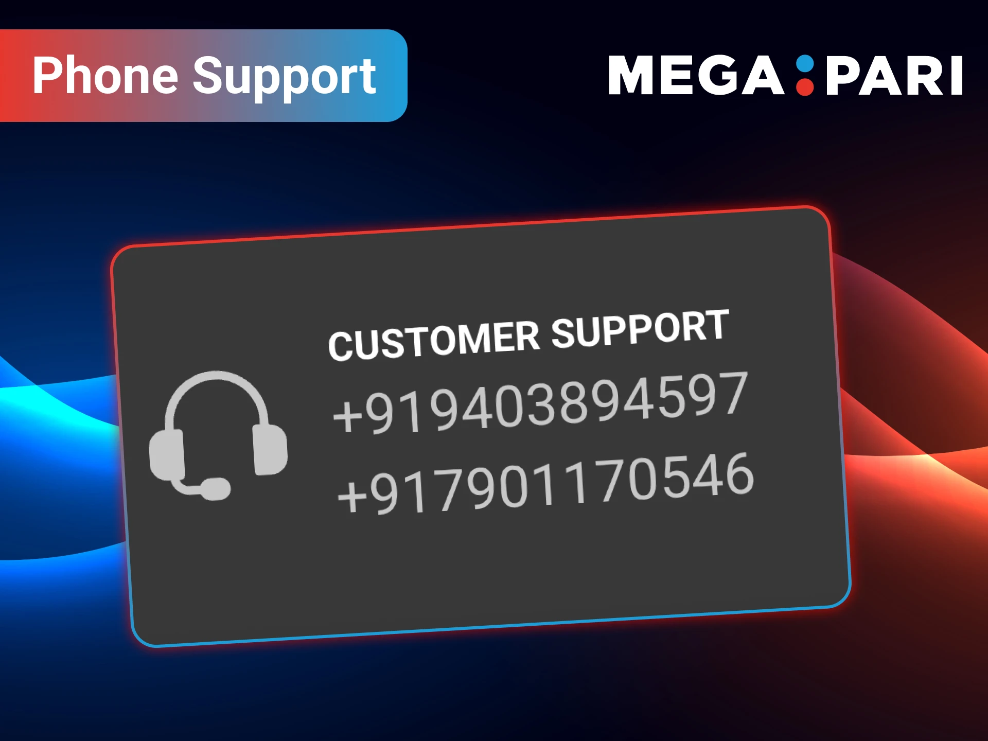 Request a callback from our phone support team for direct assistance from MegaPari.