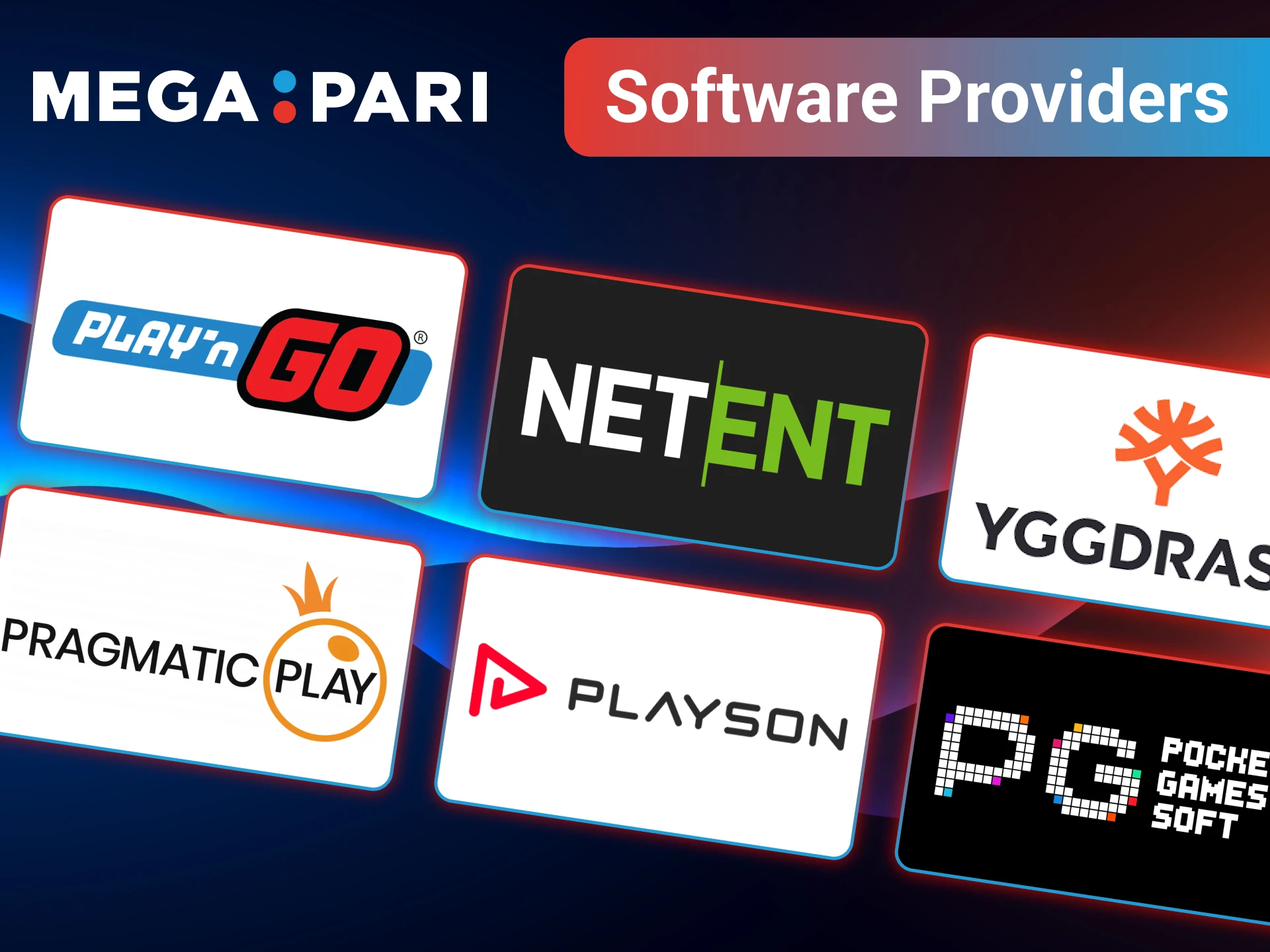 Explore the elite lineup of software studios available at MegaPari.