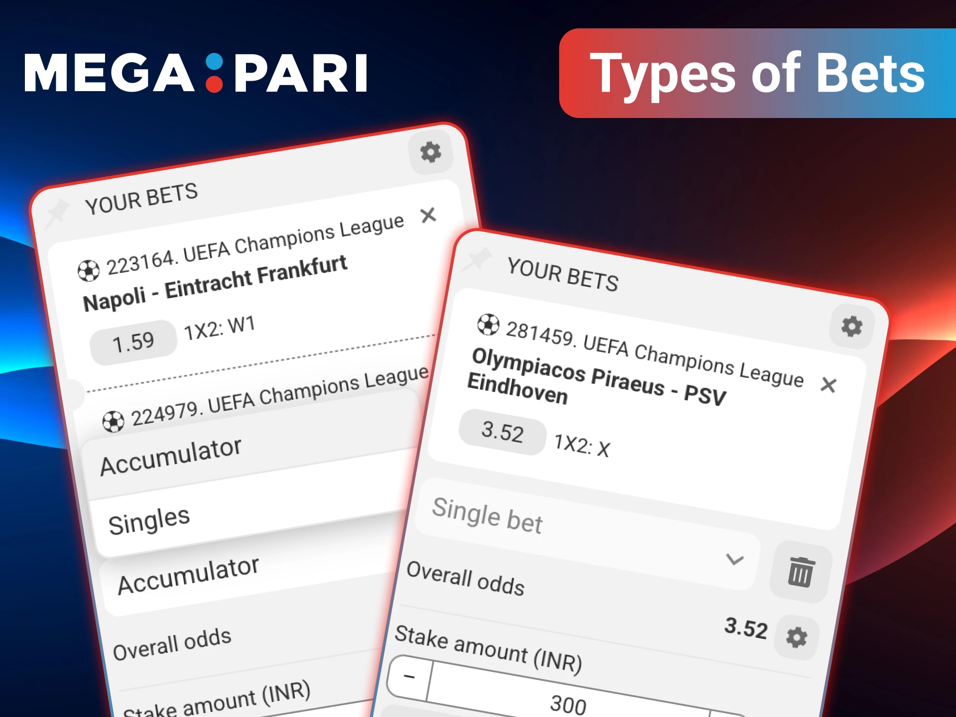 Discover the various betting options and markets available at MegaPari.
