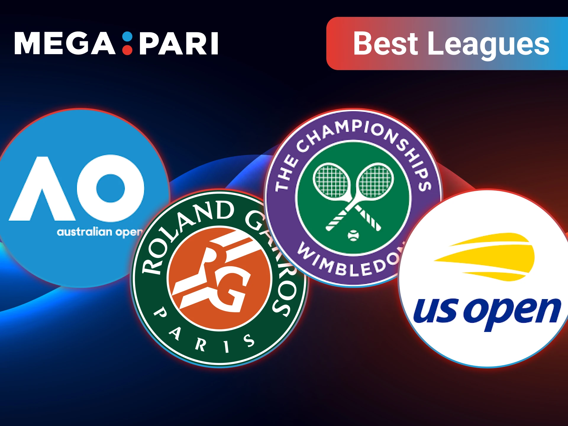 Place your bets on the world's premier tennis leagues via MegaPari.
