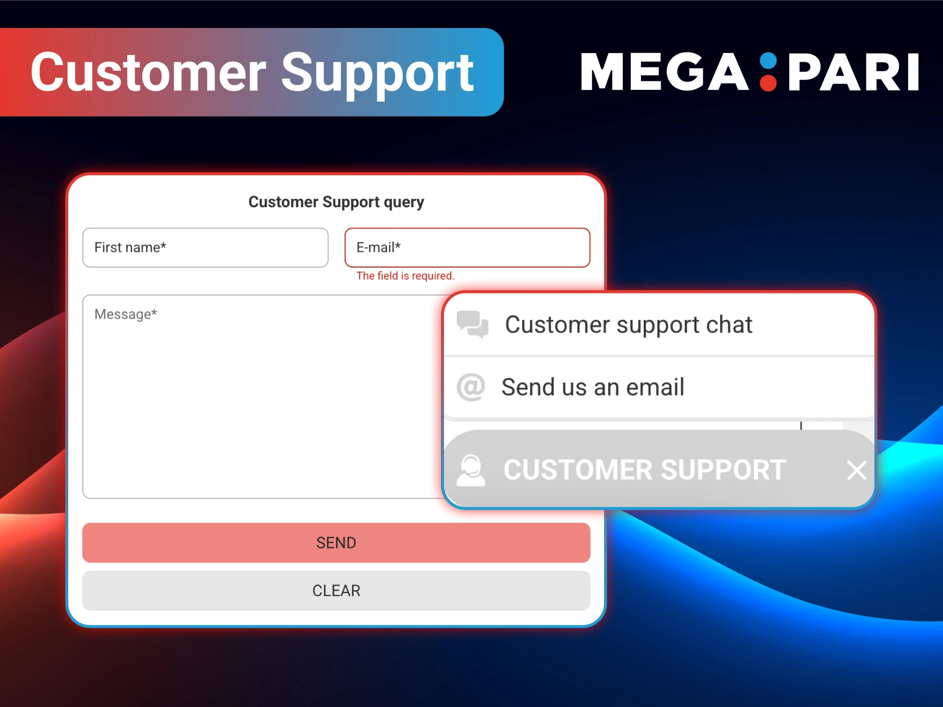 Reach out to MegaPari support for fast assistance with your payouts.