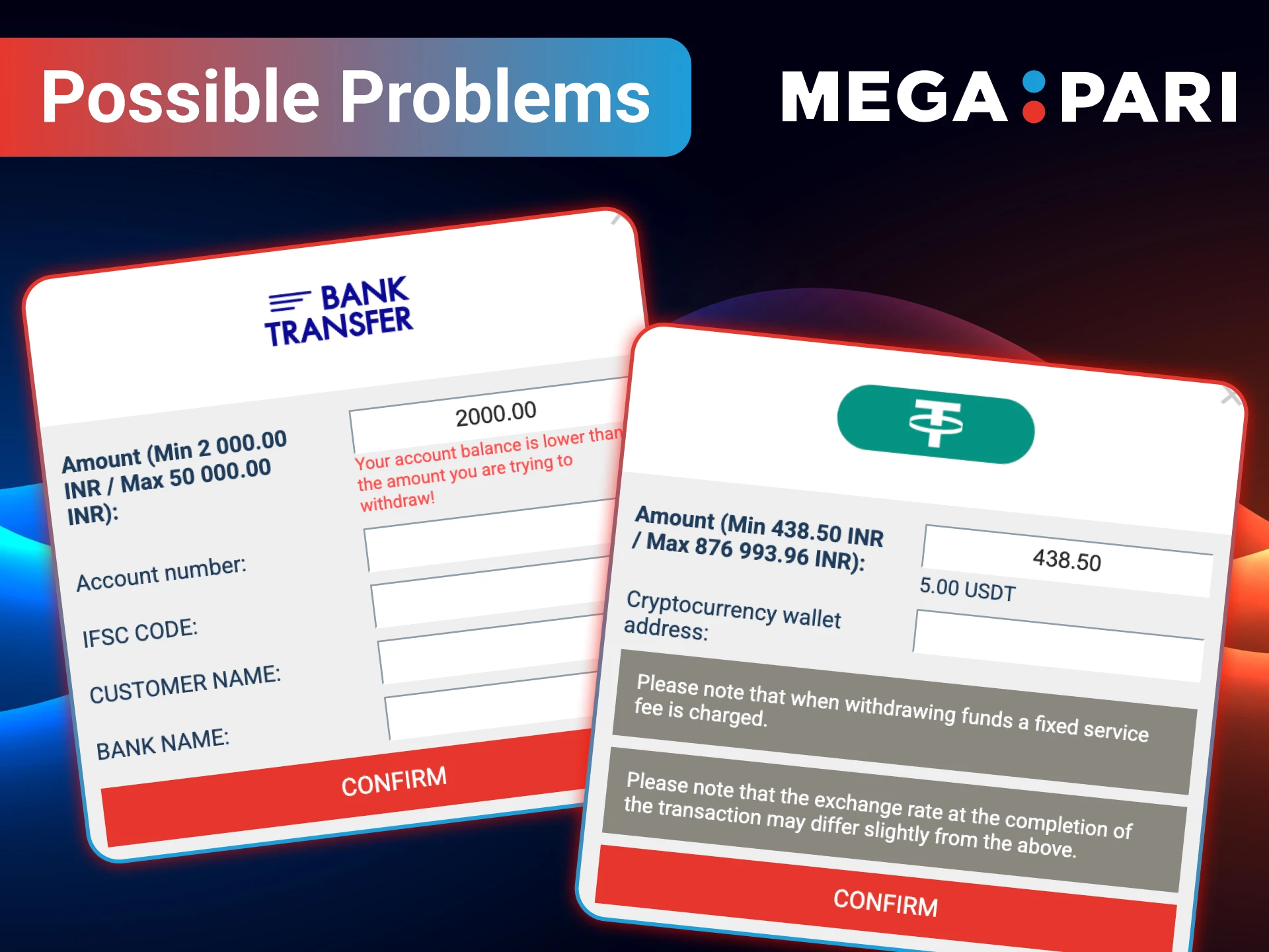 Get your withdrawal issues sorted quickly with the help of MegaPari support.