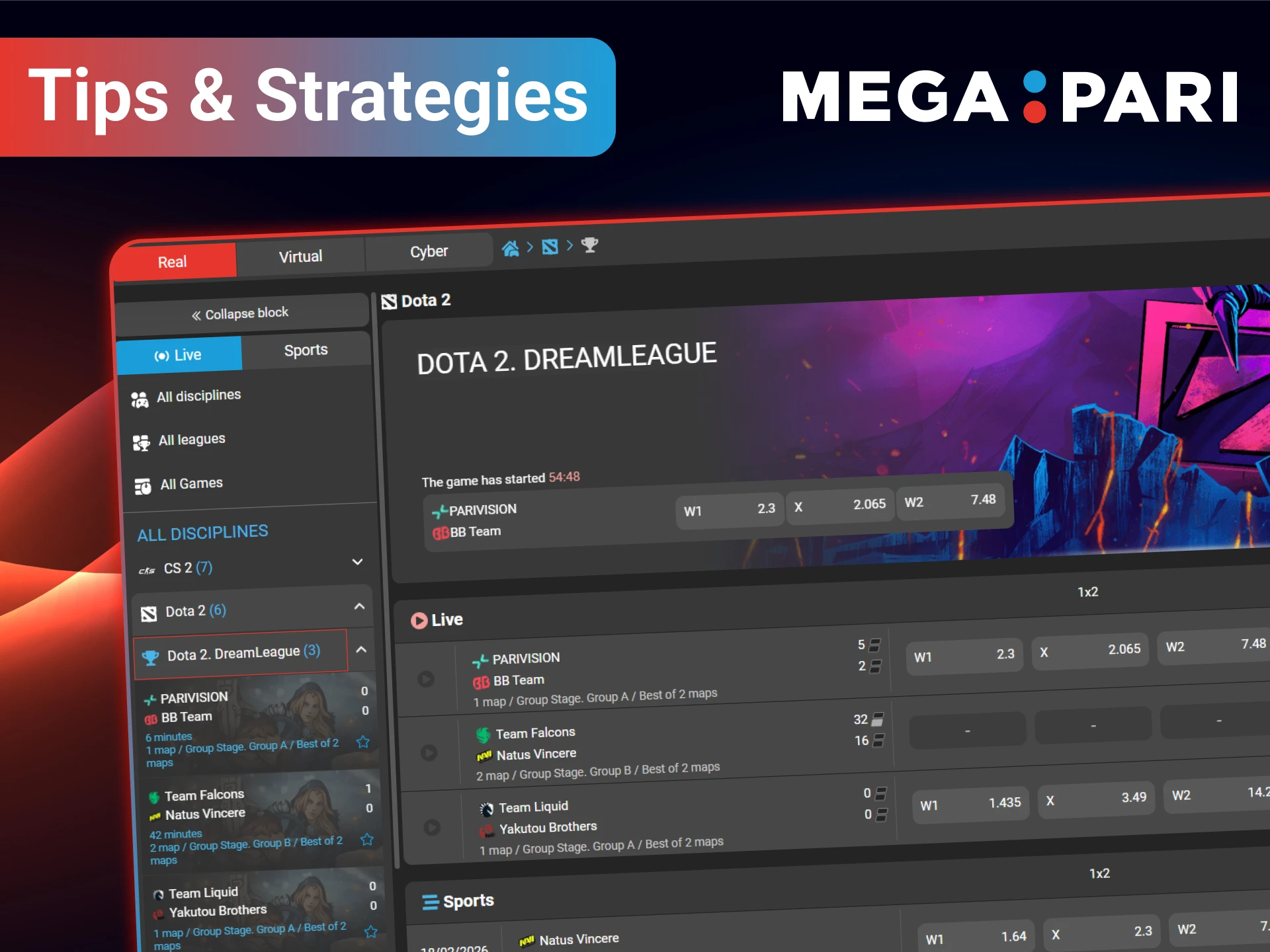 Here are some professional pointers for maximizing your eSports betting experience at MegaPari.