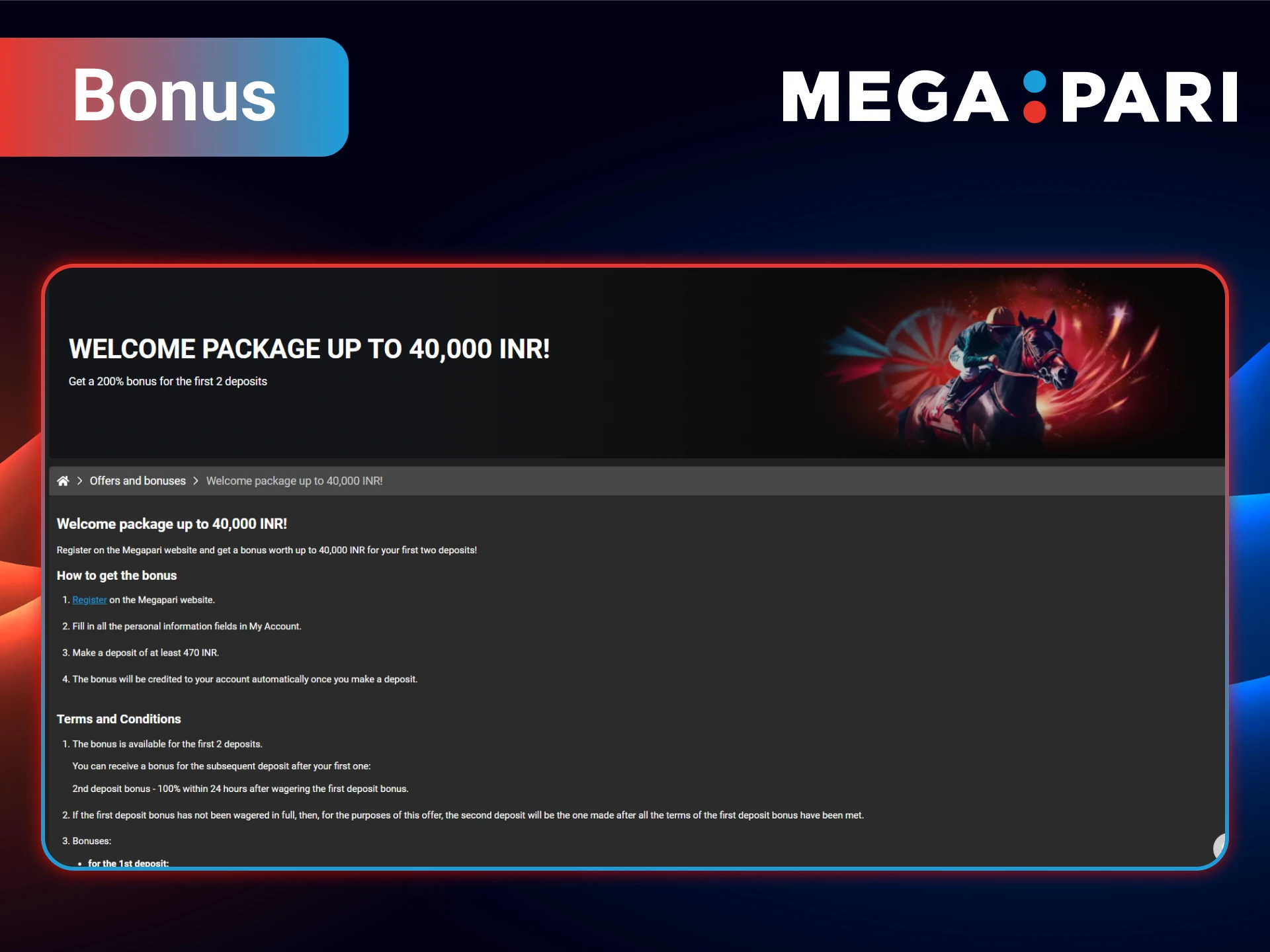 Claim your exclusive MegaPari bonus for hockey betting.