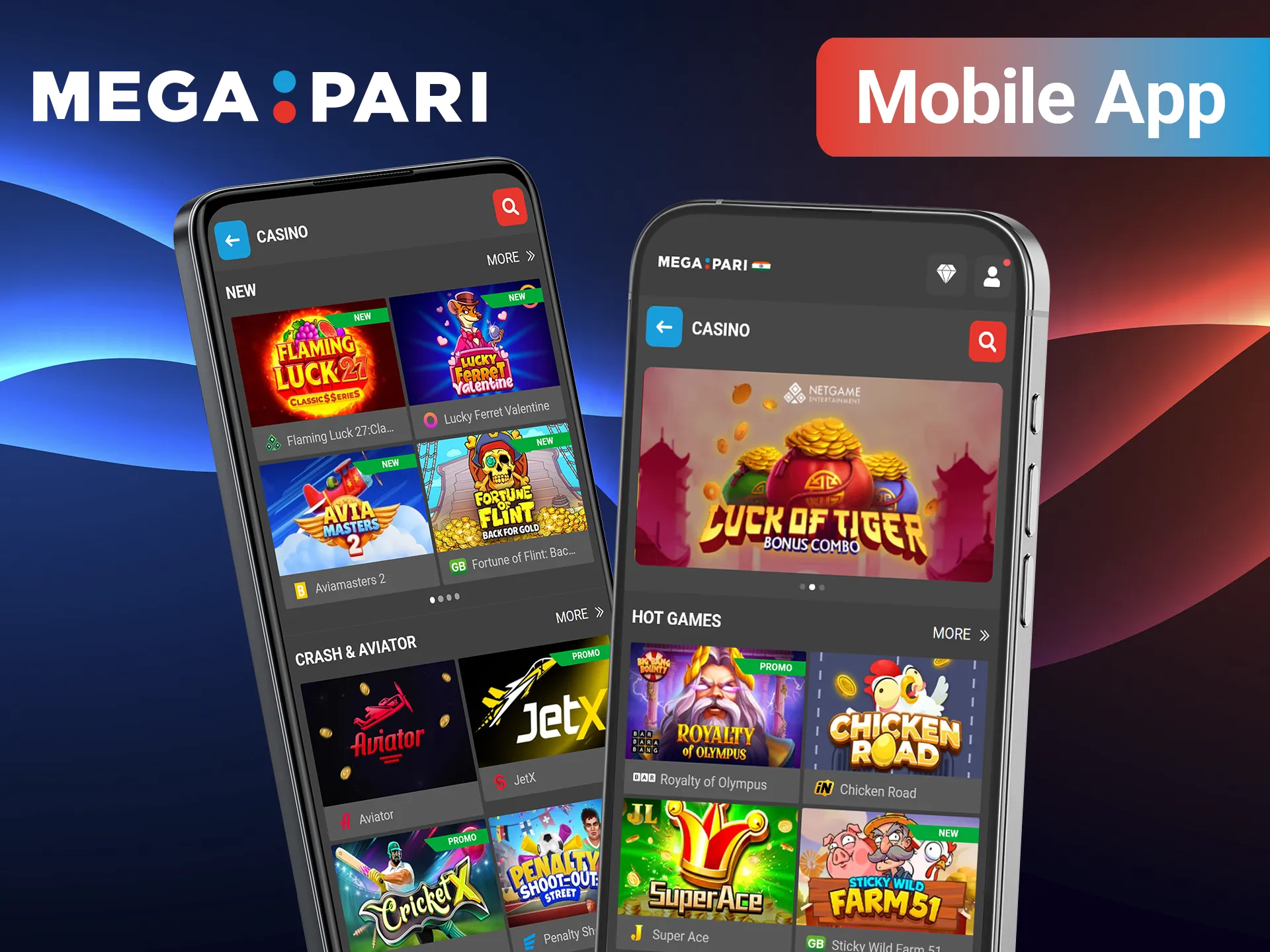Download the MegaPari app today and take the casino experience with you wherever you go.