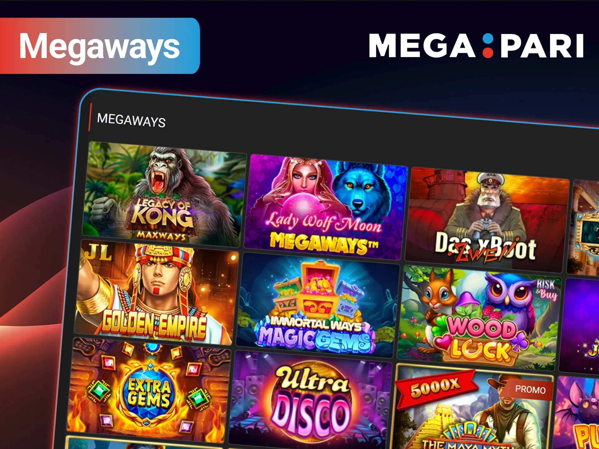 Try Megaways slots at MegaPari to unlock an incredible number of winning combinations.