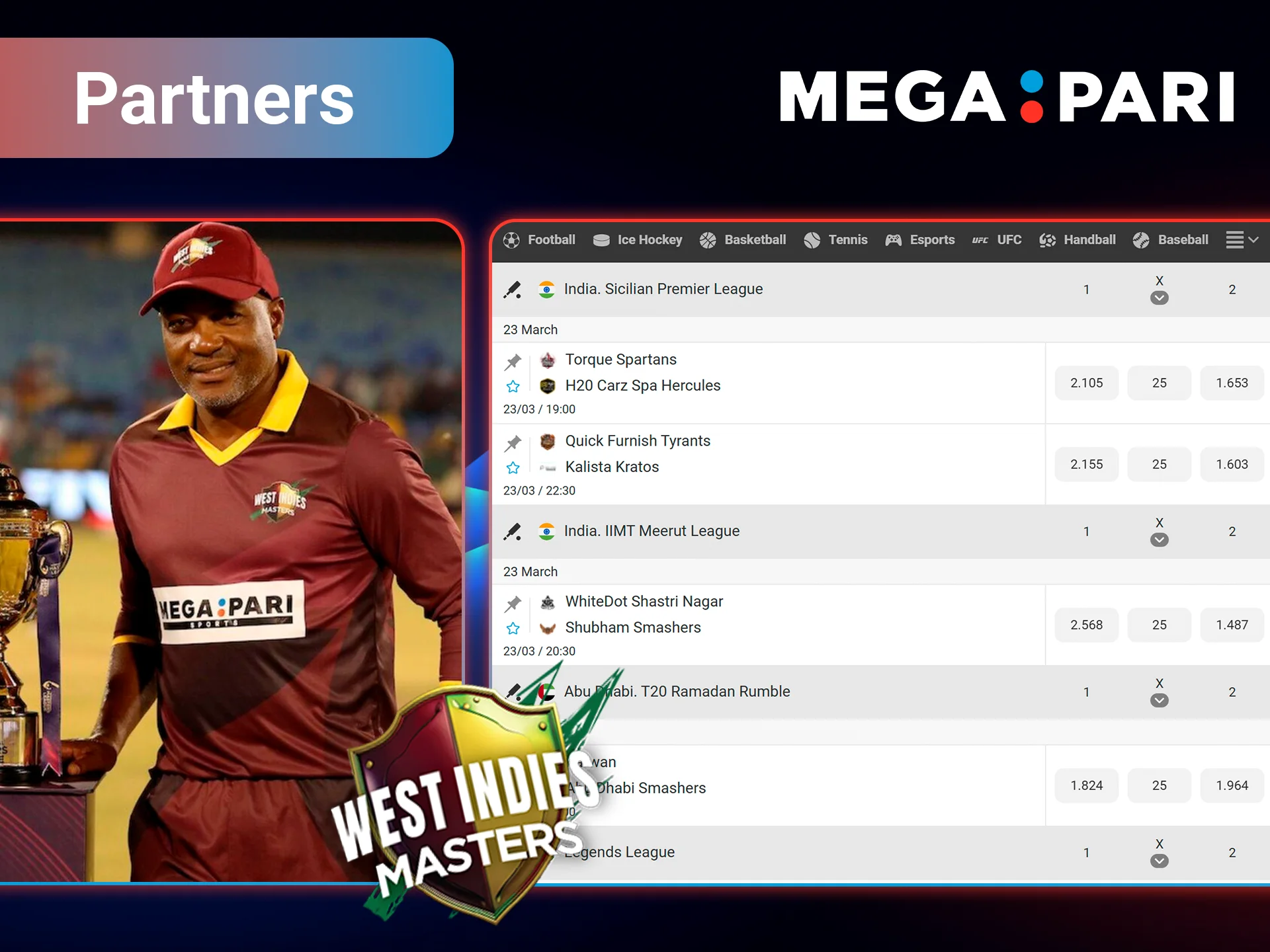 Find out more about the alliance between Megapari and the West Indies Masters.